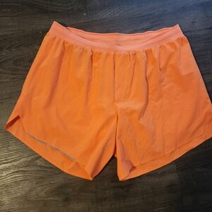 Men's Orange Athletic Shorts LULU LEMON